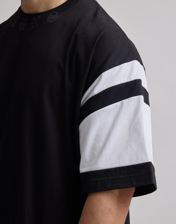 CRONOS BLACK LETTER OVERSIZE T-SHIRT【WHITE】