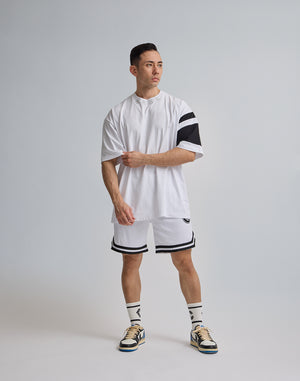 CRONOS BLACK LETTER OVERSIZE T-SHIRT【WHITE】