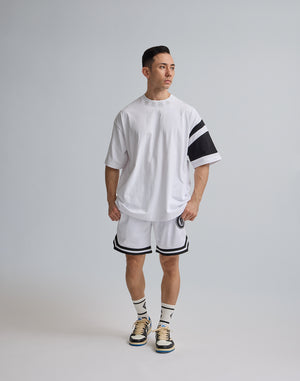 CRONOS BLACK LETTER OVERSIZE T-SHIRT【WHITE】