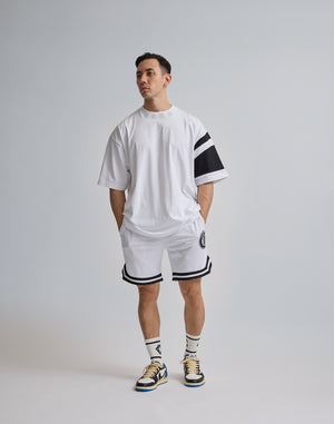 CRONOS BLACK LETTER OVERSIZE T-SHIRT【WHITE】