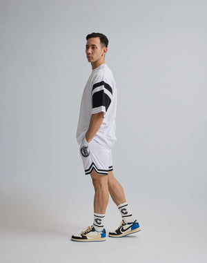 CRONOS BLACK LETTER OVERSIZE T-SHIRT【WHITE】