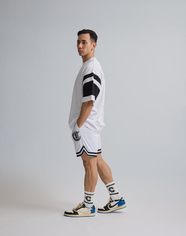 CRONOS BLACK LETTER OVERSIZE T-SHIRT【WHITE】