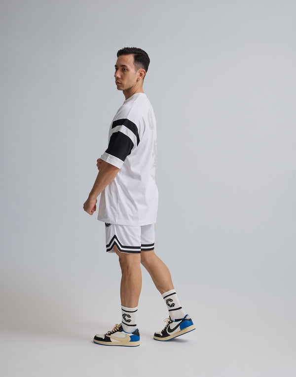 CRONOS BLACK LETTER OVERSIZE T-SHIRT【WHITE】