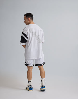 CRONOS BLACK LETTER OVERSIZE T-SHIRT【WHITE】