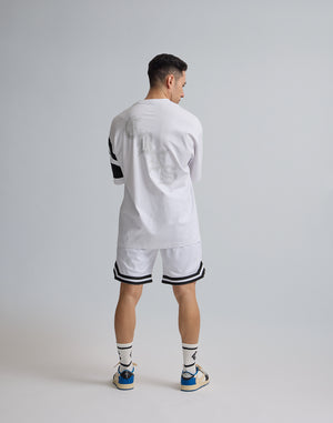 CRONOS BLACK LETTER OVERSIZE T-SHIRT【WHITE】