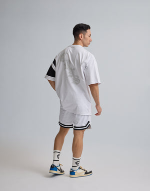 CRONOS BLACK LETTER OVERSIZE T-SHIRT【WHITE】