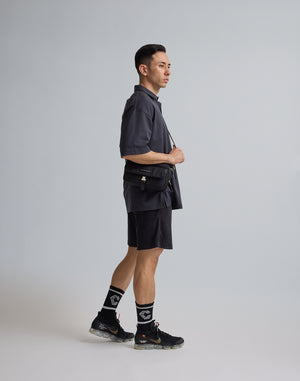 CRONOS  EMBROIDERY BOXLOGO  POLO SHIRT【OFFBLACK】