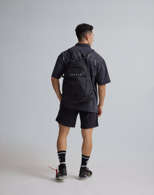 CRONOS  EMBROIDERY BOXLOGO  POLO SHIRT【OFFBLACK】