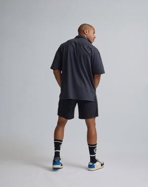 CRONOS  EMBROIDERY BOXLOGO  POLO SHIRT【OFFBLACK】