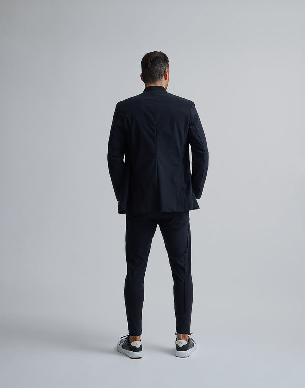 CRONOS BLACK COLLARLESS STRETCH JACKET