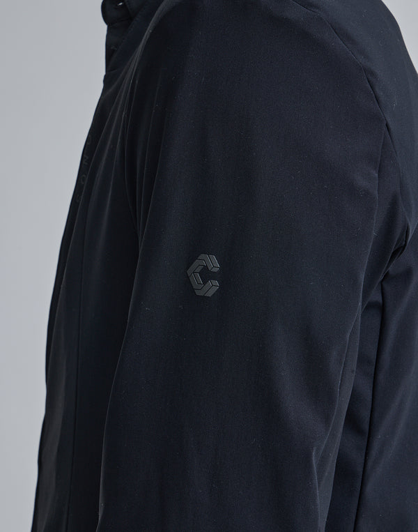 CRONOS BLACK COLLARLESS STRETCH JACKET