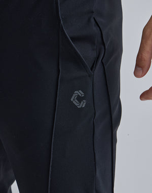 CRONOS BLACK PIN TUCK STRETCH PANTS