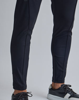 CRONOS BLACK PIN TUCK STRETCH PANTS