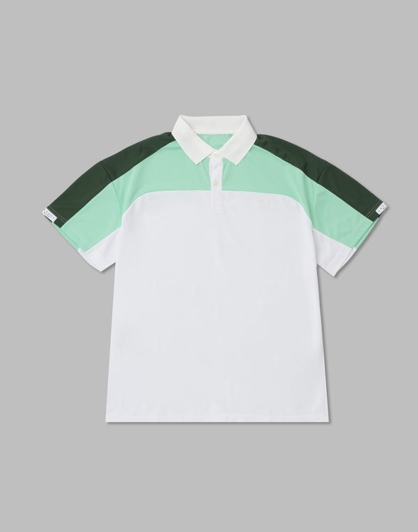 CRONOS BLACK Contrast polo shirt【WHITE】