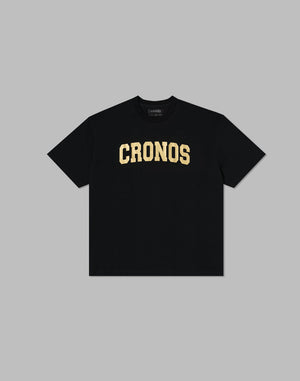 CRONOS  FRONT LOGO OVERSIZE T-SHIRT【BLACK×GOLD】