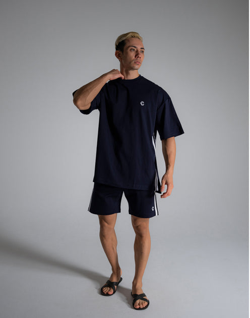 CRONOS ROOM SIDE LINE OVERSIZE T-SHIRTS【NAVY】 - クロノス CRONOS