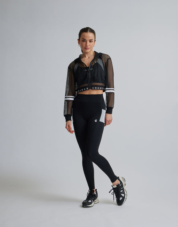CRONOS WOMEN MESH ZIP HOODY
