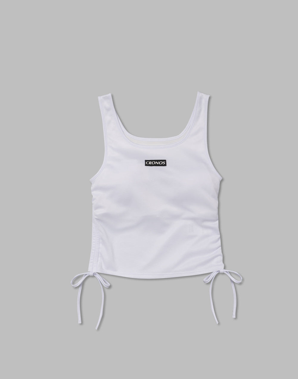 CRONOS WOMEN DRAWSTRING TANKTOP【WHITE】