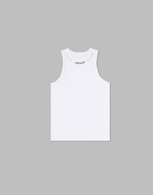 CRONOS STRETCH FRIES TANKTOP【WHITE】