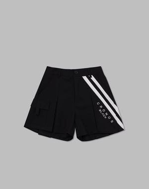 CRONOS BLACK STRIPED SHORTS【BLACK】