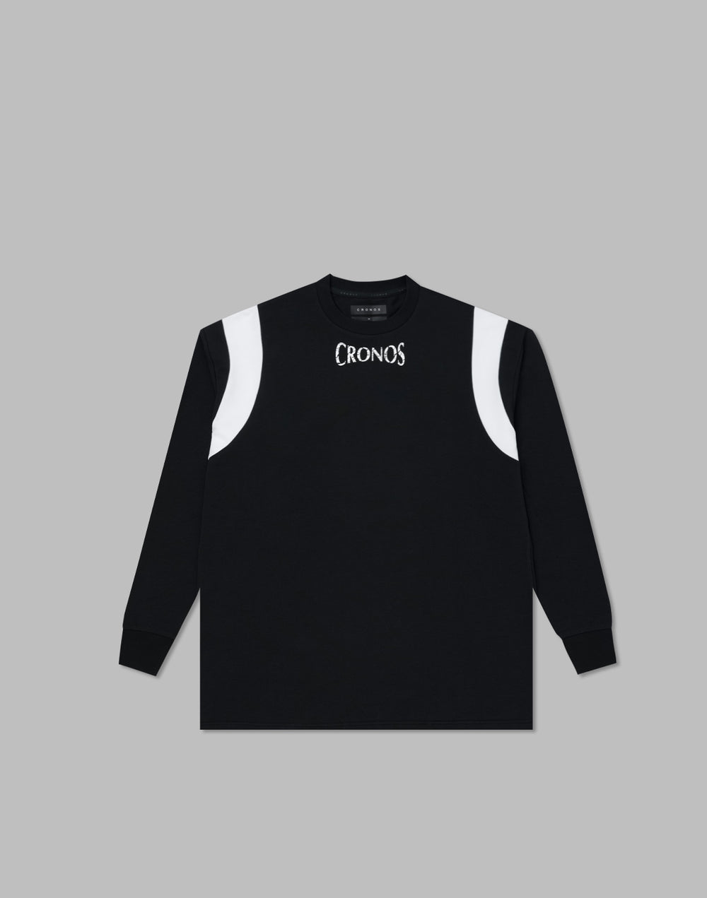 CRONOS SHOULDER REGION LINE LONG SLEEVE T 【BLACK】