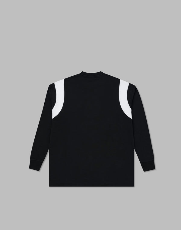 CRONOS SHOULDER REGION LINE LONG SLEEVE T 【BLACK】