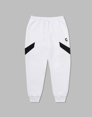 CRONOS THIGH SWITCH SWEATS LONGPANTS【WHITE】