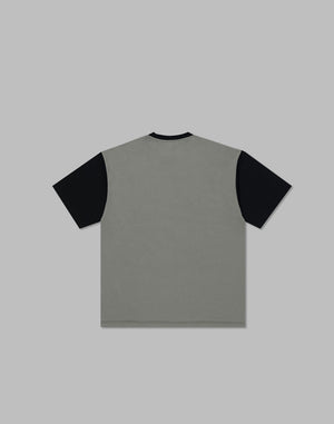 CRONOS FRONT BACK CONTRAST T-SHIRT【BLACK】