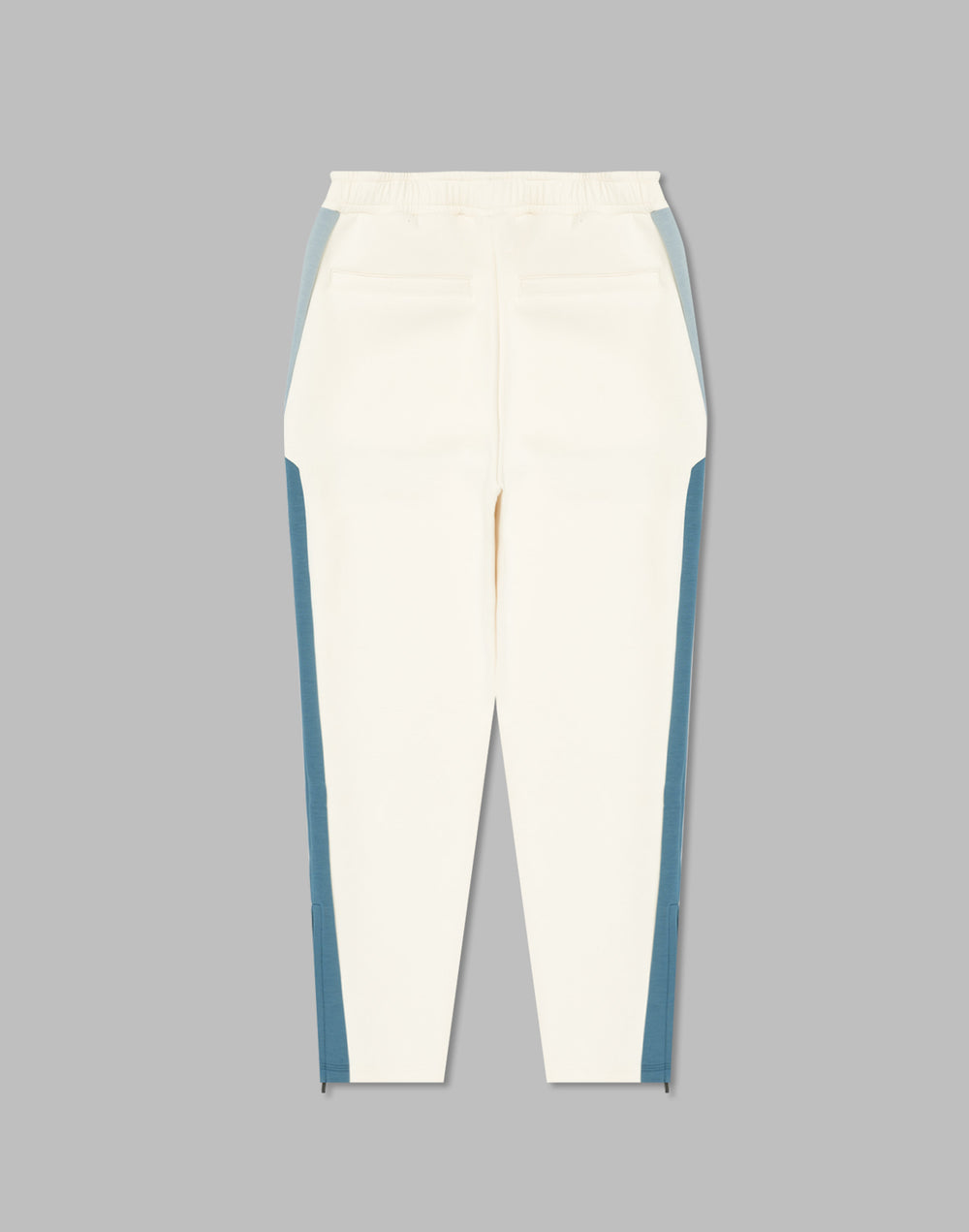 CRONOS BLACK COLOR-BLOCK DESIGN PANTS【WHITE】