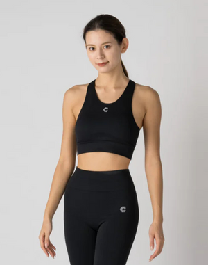 CRONOS WOMEN STRETCH BRA【BLACK】