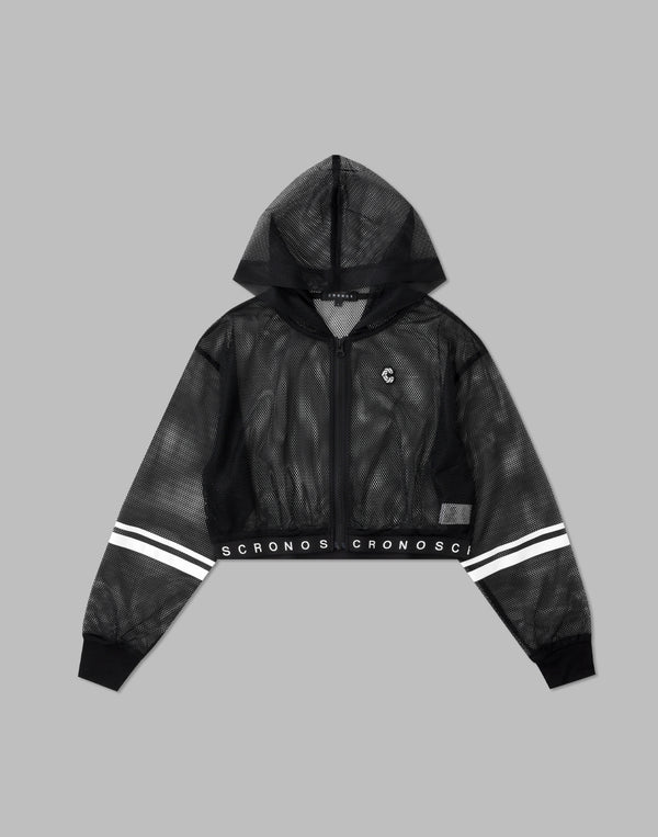 CRONOS WOMEN MESH ZIP HOODY