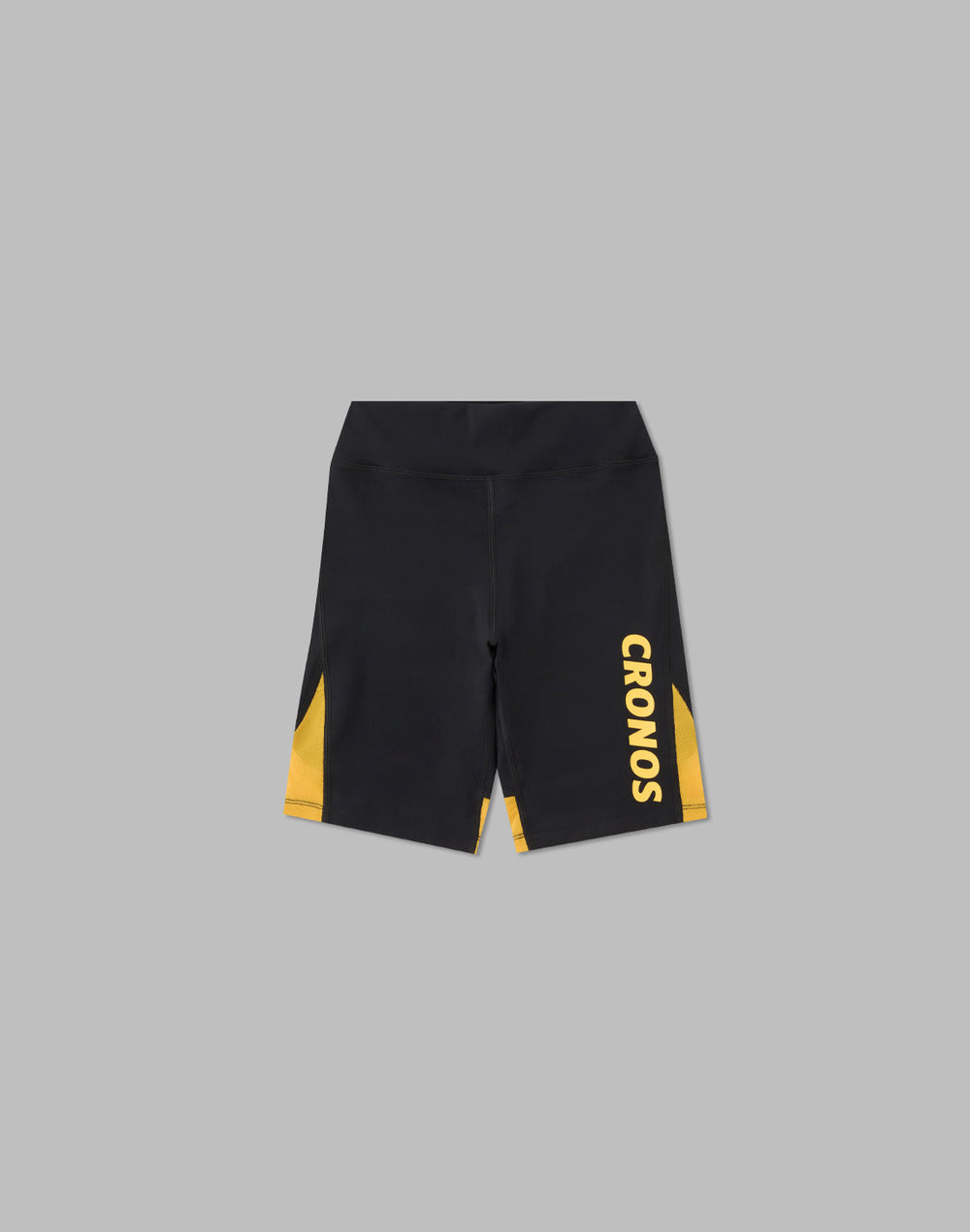 クロノス ウィメンズ スポーツメッシュ ショートレギンス【ブラック×イエロー】