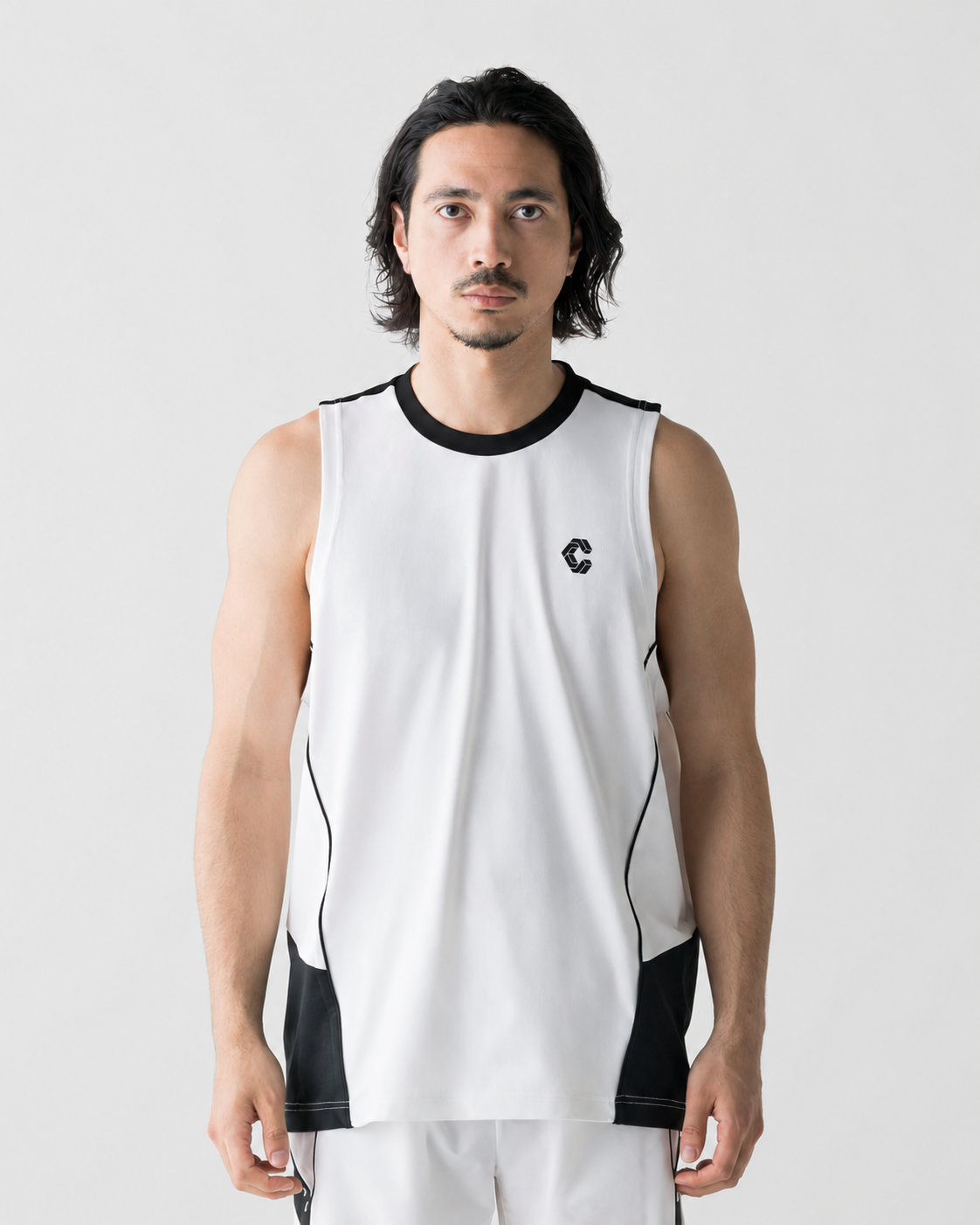 CRONOS SWITCH COOL TOUCH SLEEVELESS【WHITE】