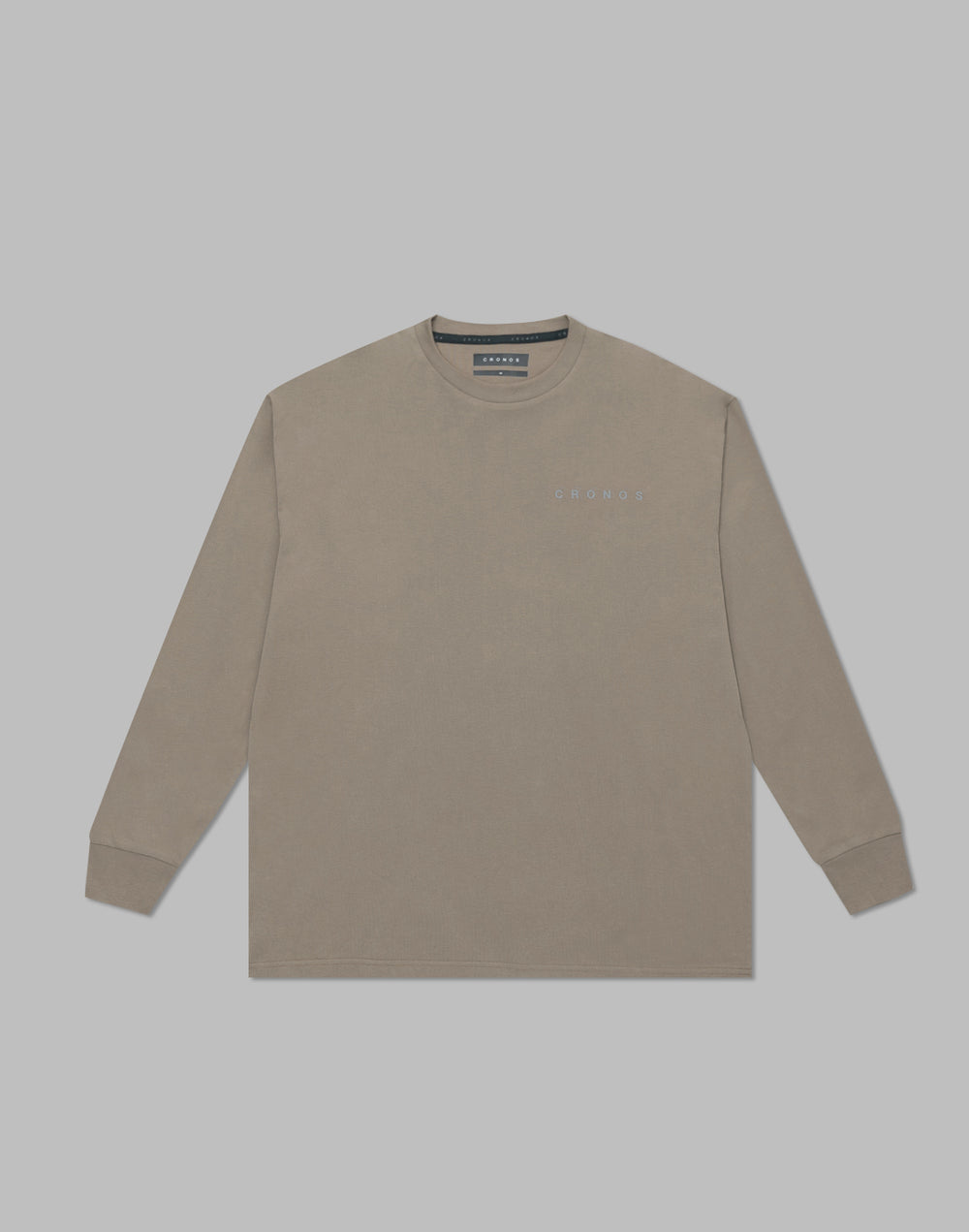CRONOS リフレクタープリント ロングスリーブTシャツ【トープ】