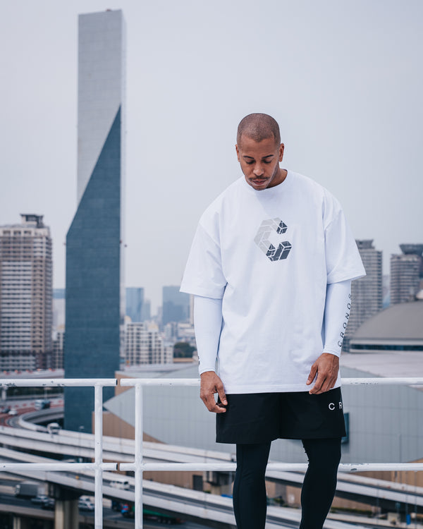 CRONOS Bold Front Logo OverSize T-SHIRT【WHITE】