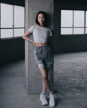 CRONOS WOMEN Dry Active Shorts【GRAY】