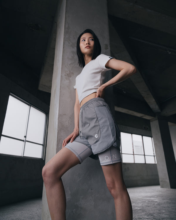 CRONOS WOMEN Dry Active Shorts【GRAY】
