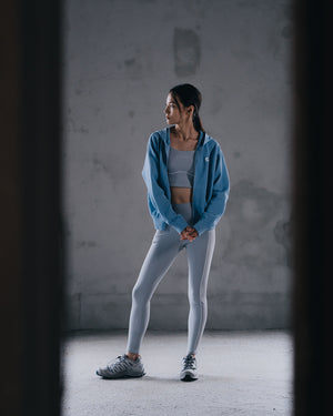 CRONOS WOMEN Cool Touch Rib Leggings【GRAY】