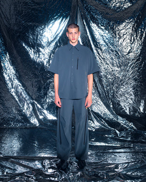 CRONOS TECH VERTICAL ZIP SHIRT【D.GRAY】