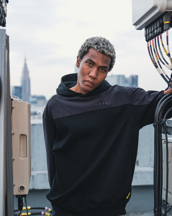 CRONOS Technical Utility Ponte Hoodie【BLACK】
