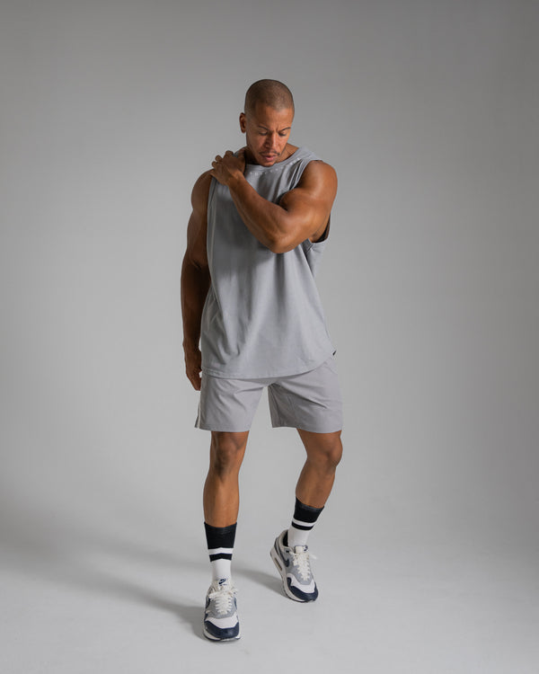 CRONOS CRNS BACK LOGO TANKTOP【GRAY】