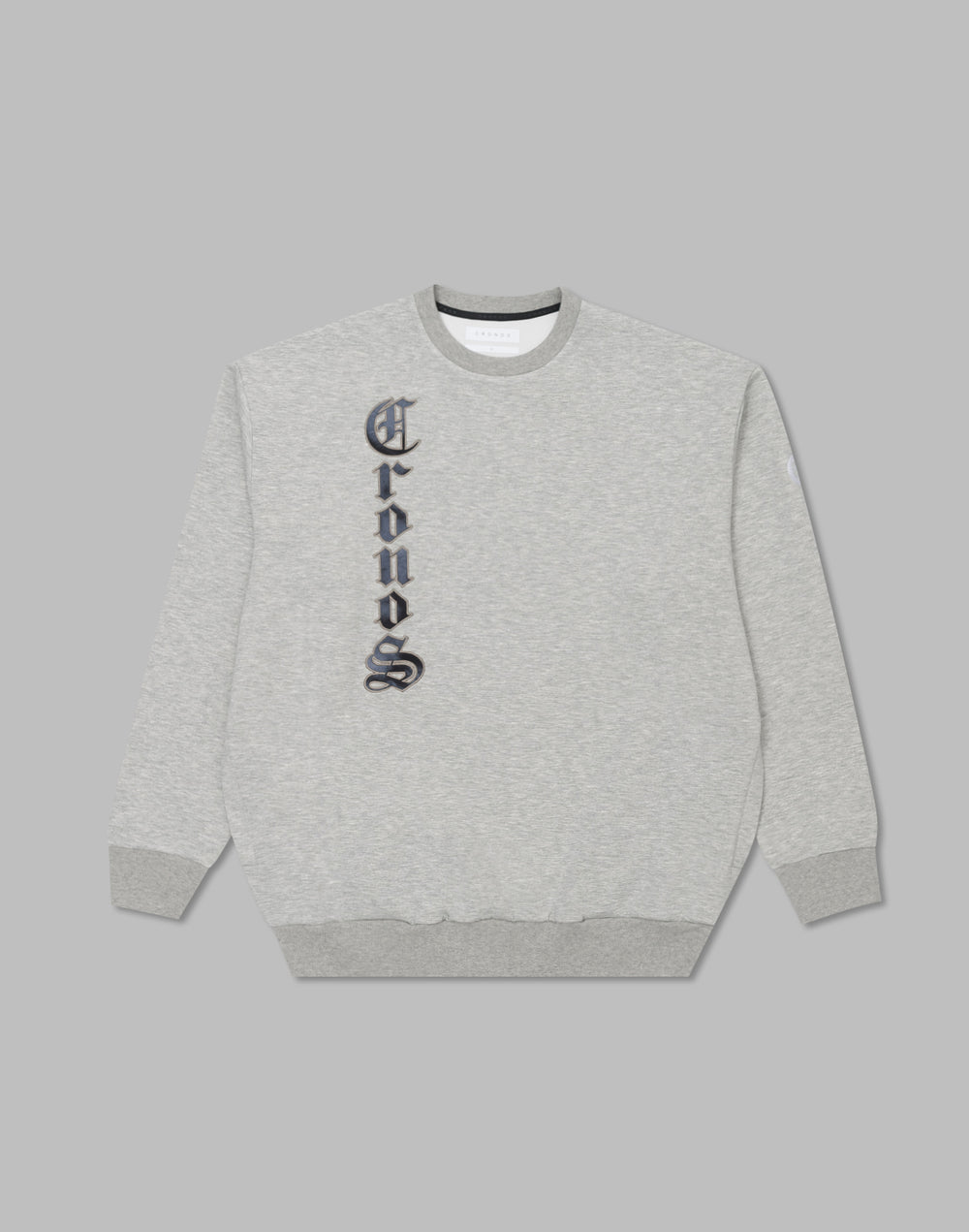 CRONOS パッチワークスウェットシャツ【M.GRAY】