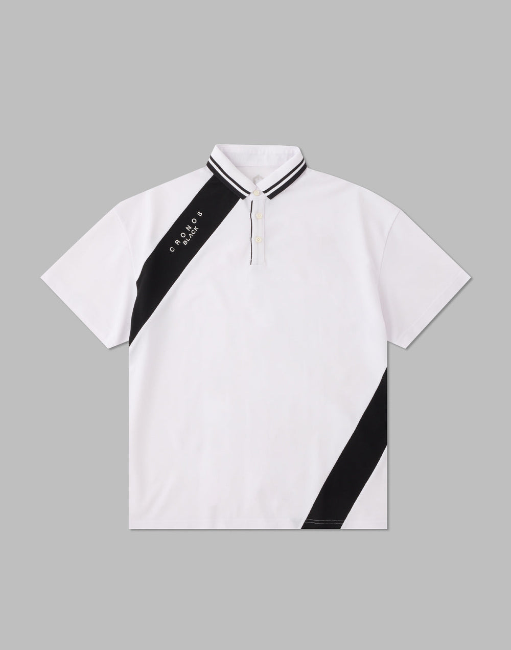 CRONOS BLACK LINE POLO【WHITE】