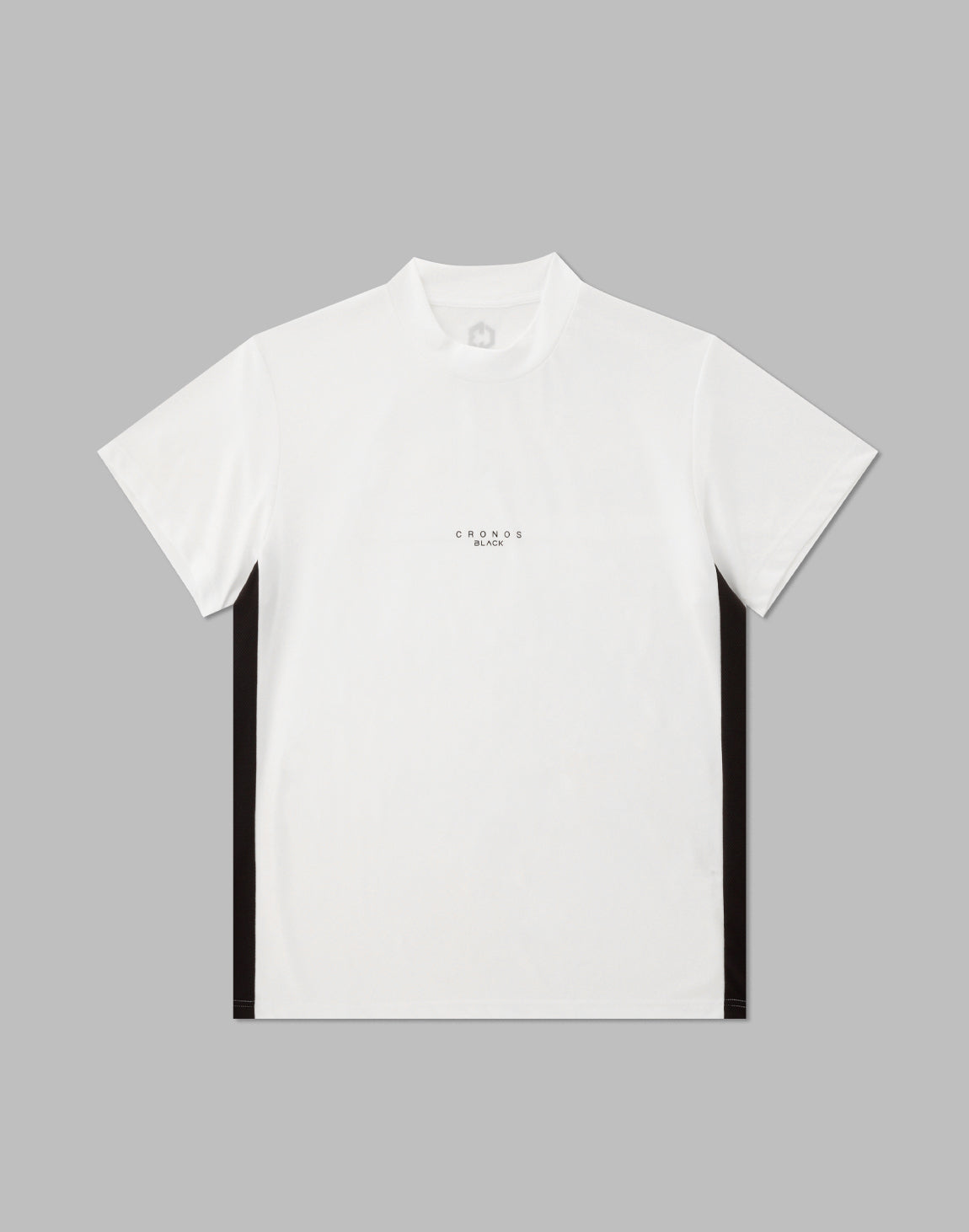 CRONOS BLACK LOGO MOCKNECK【WHITE】