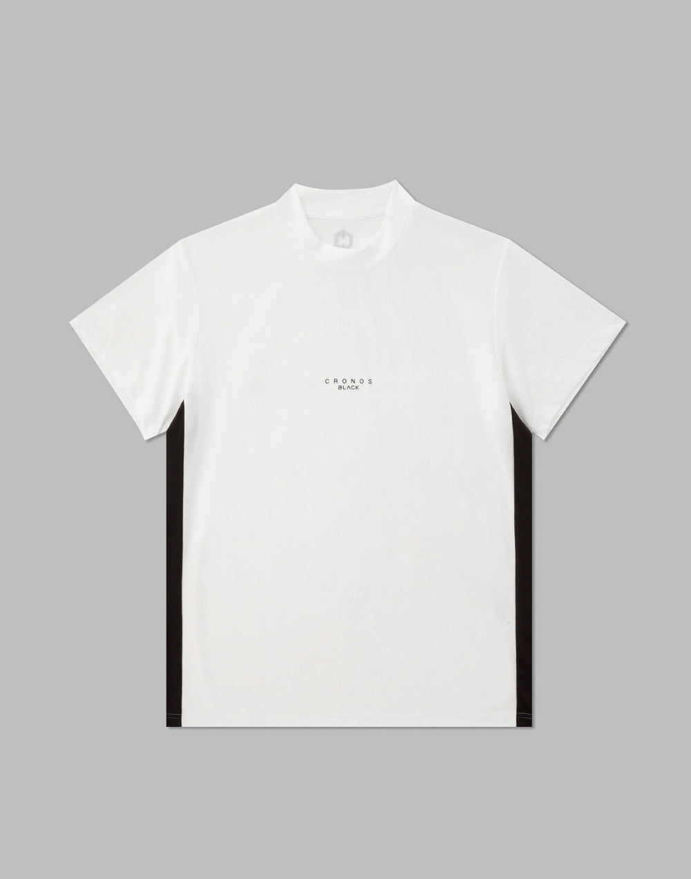 CRONOS BLACK LOGO MOCKNECK【WHITE】