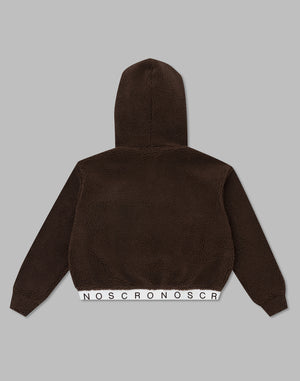 CRONOS WOMEN BOA ZIP HOODIE【BEIGE】