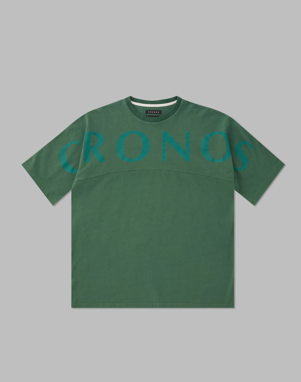 CRONOS ピグメントオーバーサイズTシャツ【グリーン】