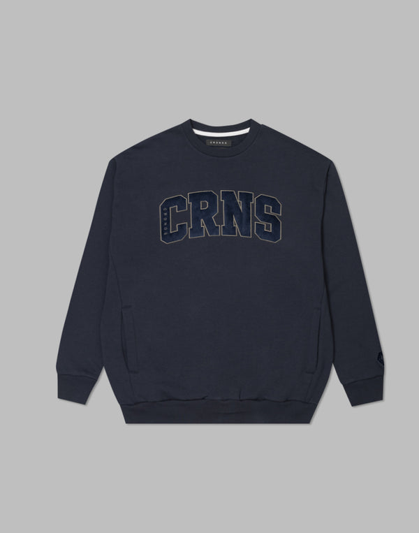 CRONOS 拼布衛衣【NAVY】