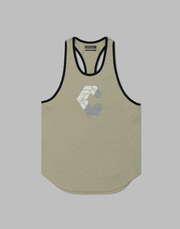 CRONOS Bold Front Logo Stringer Tank【SAGE】