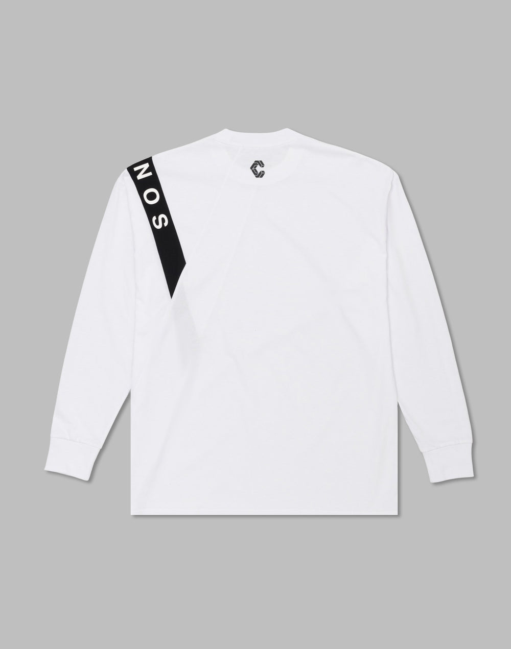 CRONOS ダイアゴナルパネルロングスリーブT 【WHITE】